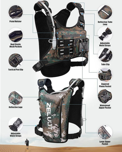 Gilet Tactique Multifonction avec Sac d’Hydratation