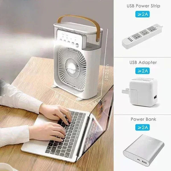 Mini Climatiseur USB à Lumière LED